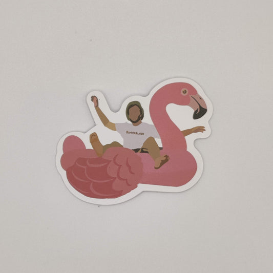 Flamingo 🦩 pool floaty beach sticker