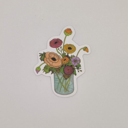 Flower 🌺 Bouquet 💐 in Vase 🏺 Sticker