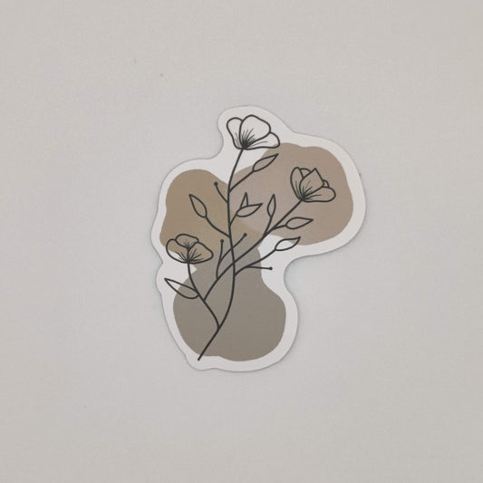 Delicate vintage brown Flower 🪷Sticker