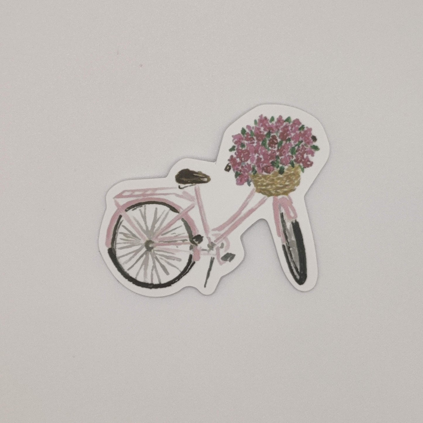 Bike & flowers outside sticker