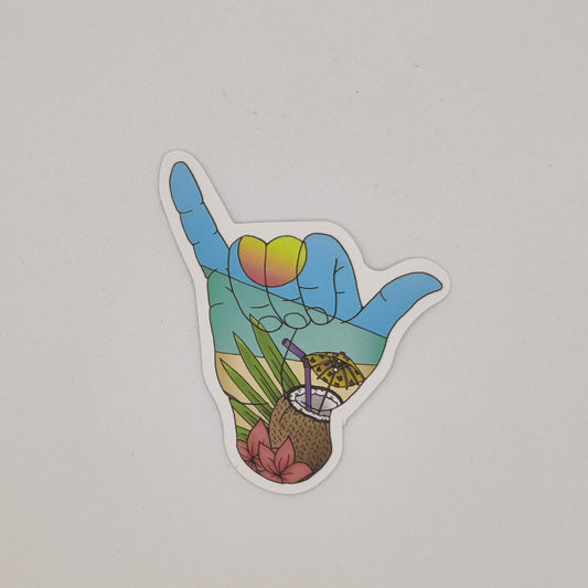 Hang loose 🤙 beach 🏝️ sticker